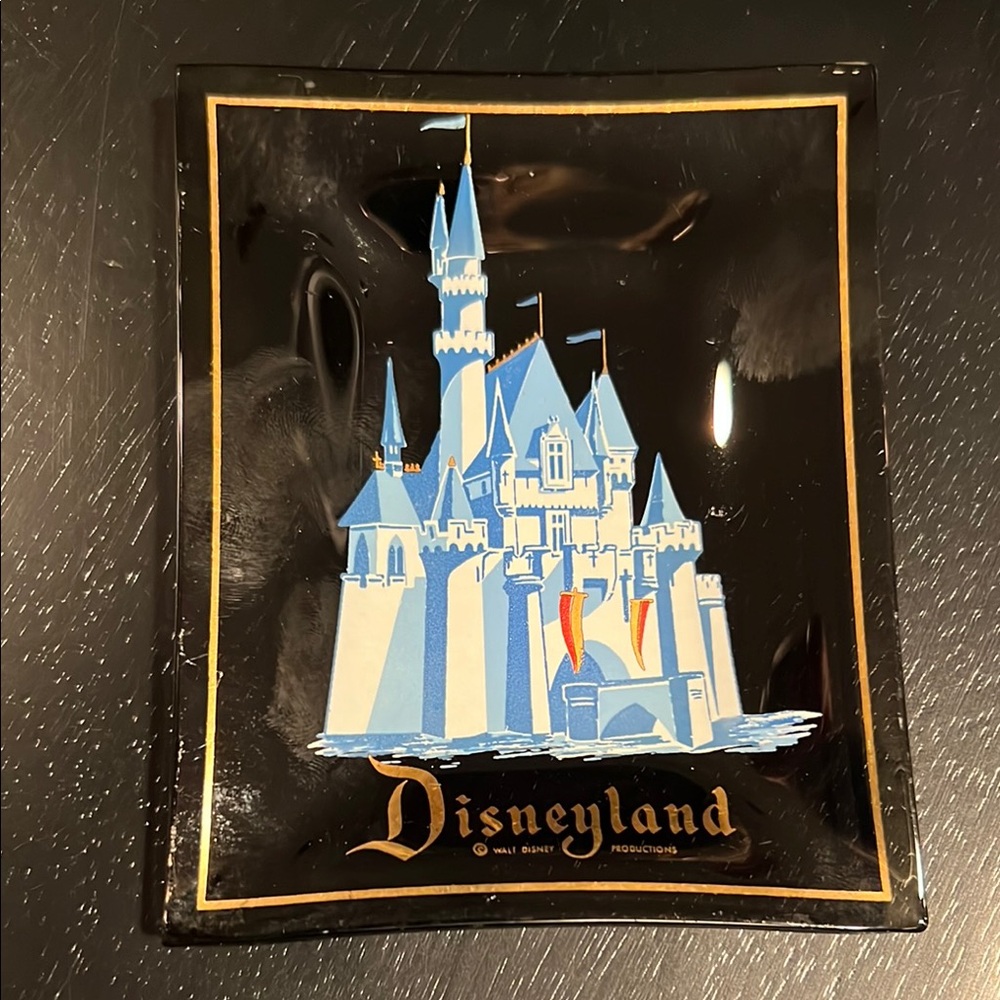 Vintage Disneyland Black and Blue Decorative Dish